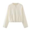 European and American style, new women's clothing, fashionable, casual, round neck soft flight jacket
