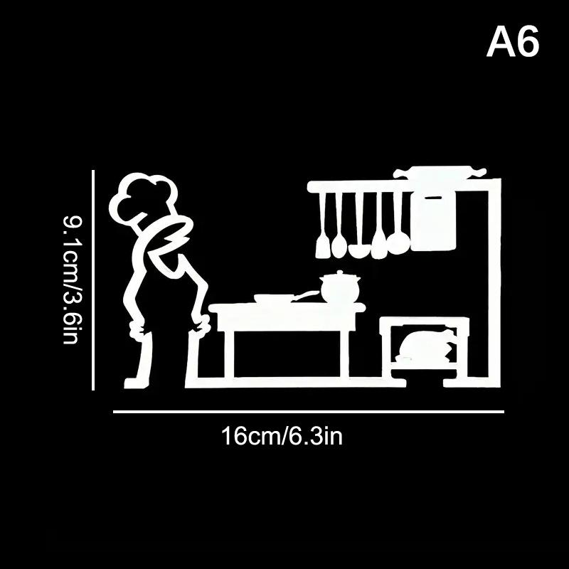 Minimalist Line Art Stickers Door Sticker Bedroom, Kitchen, Bathroom Sign Cartoon Character Design Home Decoration