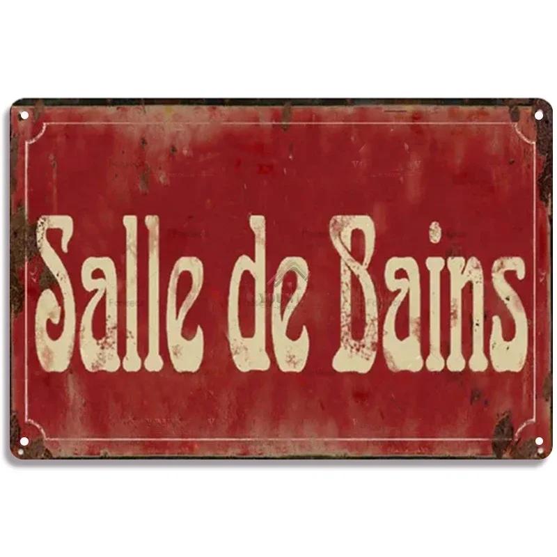 Vintage Funny Metal Tin Sighs Place Des Aperos Plaque For Bar, Pub, Club, Wall Decor, Iron Painting Retro Home Decorative Plate