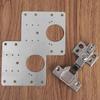 10PCS Hinge Repair Plate Kit Stainless Steel Cabinet Door Hinge Mounting Plates with Screw Household Hardware Fixing Tools
