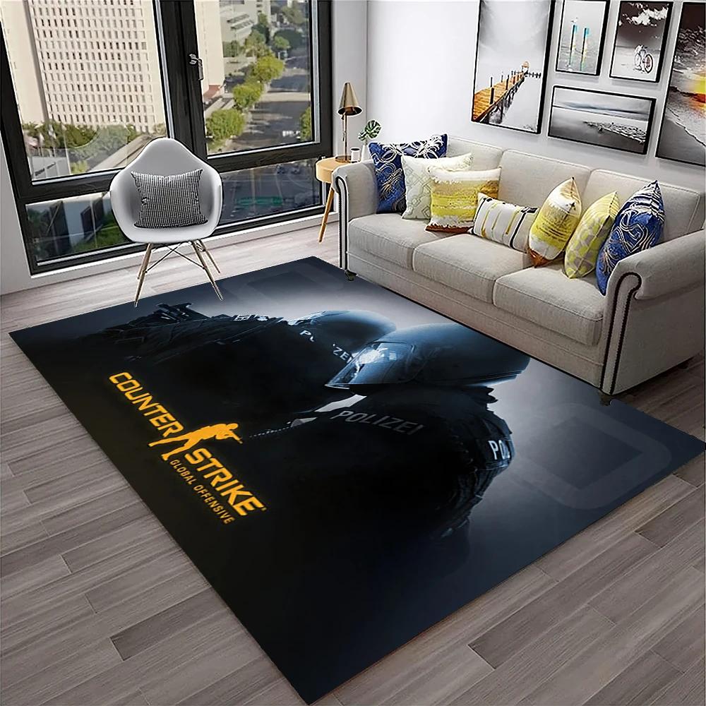 CS GO,Counter Strike Game Gamer 3D Carpet Rug for Home Living Room Bedroom Sofa Doormat Decor,kids Area Rug Non-slip Floor Mat