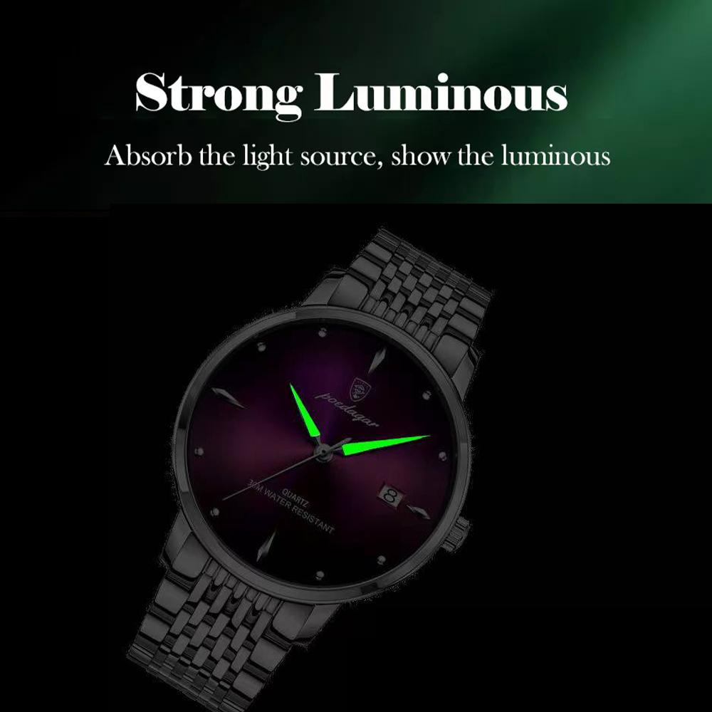 Top Brand Luxury Men Watch Waterproof Luminous Stainless Steel Watches Sport Quartz Clock Mens Date Business Wristwatch