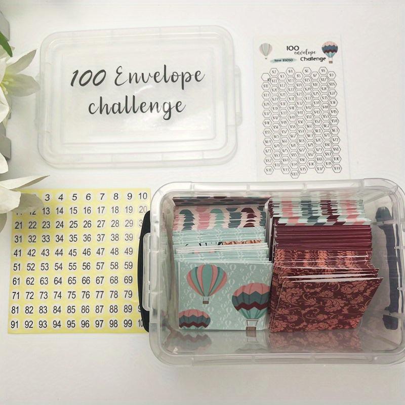 1 Set 100 Envelope Save Challenge, 100 Days Storage Budget Save Challenge Box Kit