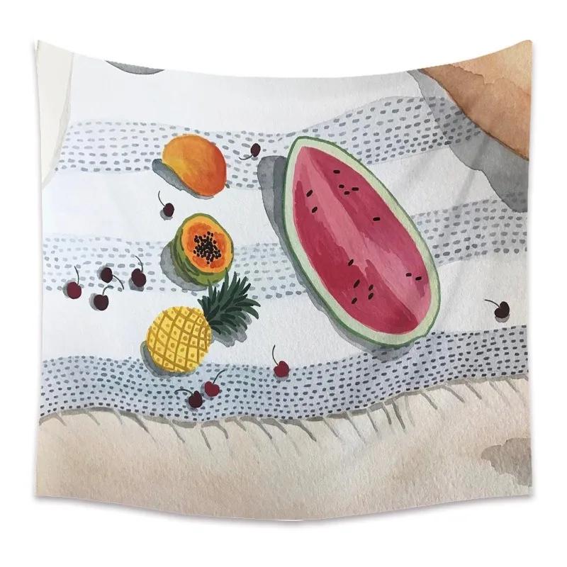 Retro Comic Green Plant Tapestry Home Wall Decoration Tapestry Bedroom Living Room Tapestry