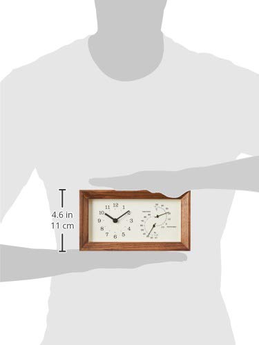 Lemnos Wall-Mounted Analog Thermo-Hygrometer with Frame, Brown, LC13-14 BW