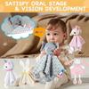 Baby Animal Comfort Blanket & Soothing Doll: Sleep Companion & Bib