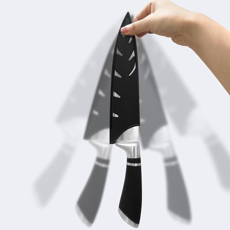 3-8 Inch Kitchen Knife Sheath Black Plastic Knife Covers Knife Blade Protector Cover Edge Guards Case Kitchen Accessory