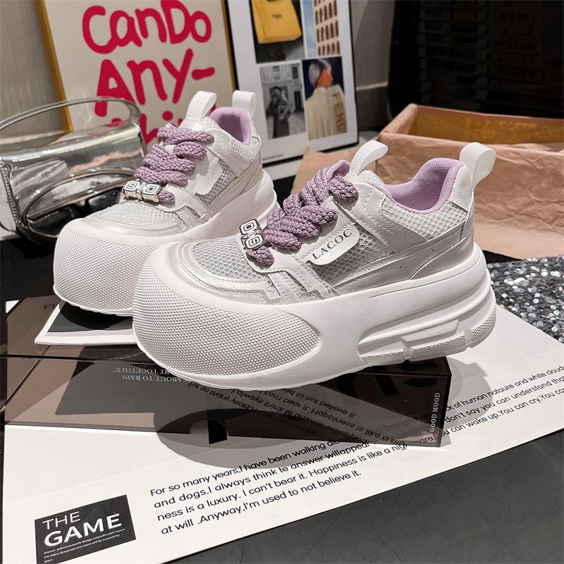 

инс супер огонь старый польский большая голова уродливый милый хлебные туфли маленькие белые туфли платформа маффин повседневная обувь немецкие тренировочные туфли женская обувь 40 фиолетовый