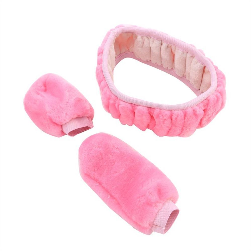 3 Pcs New Plush Car Steering Wheel Cover Warm Soft Car Accessories Winter Thickened Car Handle Cover For 14.5-15 INCH