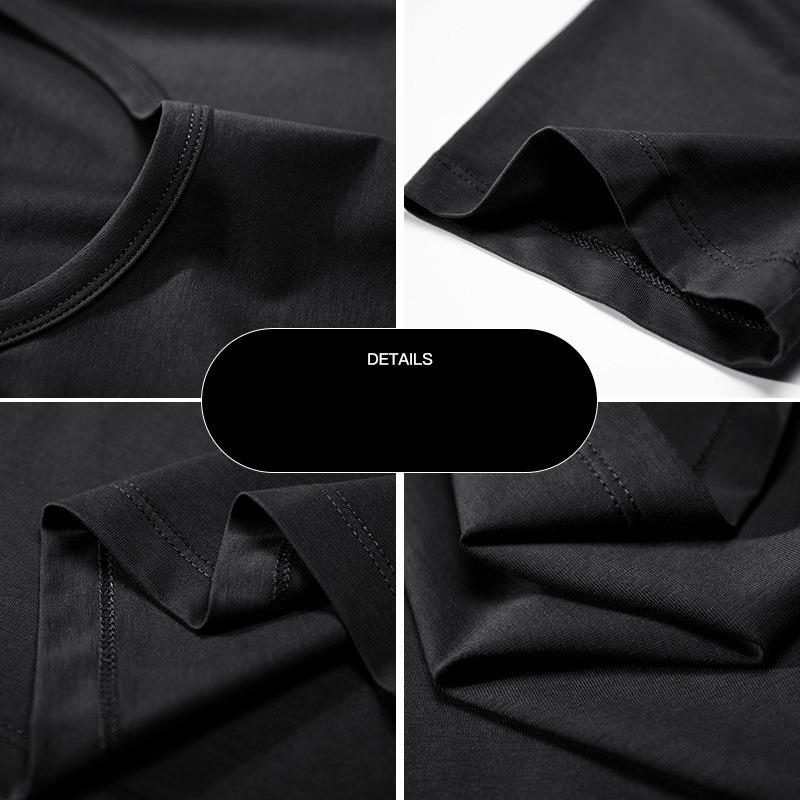 Solid Color Short Sleeved T-shirt Men Slim Slimming Classic Versatile Both Men Interior T-shirt with Base Top