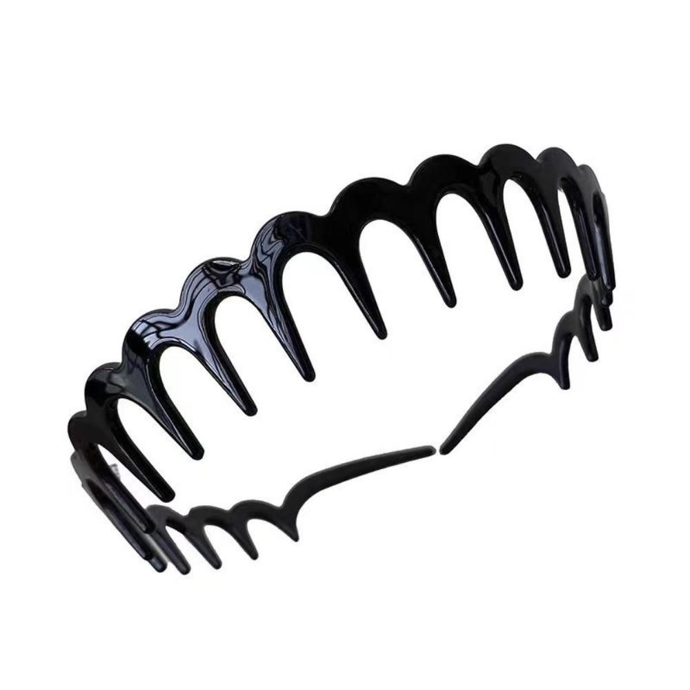 New Plastic U Shape Hair Hoops Wave Shape U Shape Toothed Hair Combs Wave Shape Headband Women