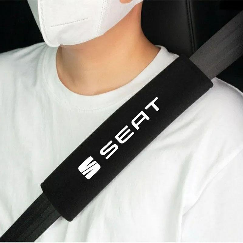 ADS1 2Pcs Car Seat Belt Protection Shoulder Pad Covers For Seat Leon Ateca Arona Altea ltea Toledo Tarraco Auto Accessories