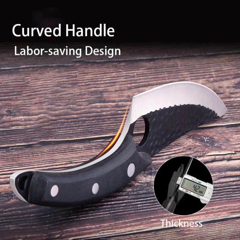 6 Inch Forged Hammer Pattern 5CR15MoV Steel Boning Knife Fixed Blade Meat Butcher Chef Knife Cutter Kitchen Tools