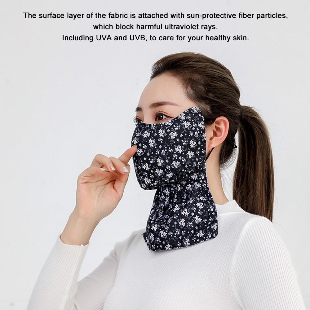 Thickened Face Shield Floral Pattern Cycling Face Shield  Winter Outdoor Activities