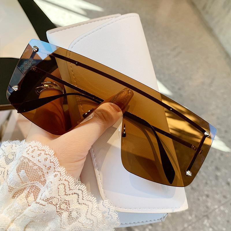Metal Rim Square Sunglasses For Men Women With Uv400 Protection For Outdoor Fashion And Driving