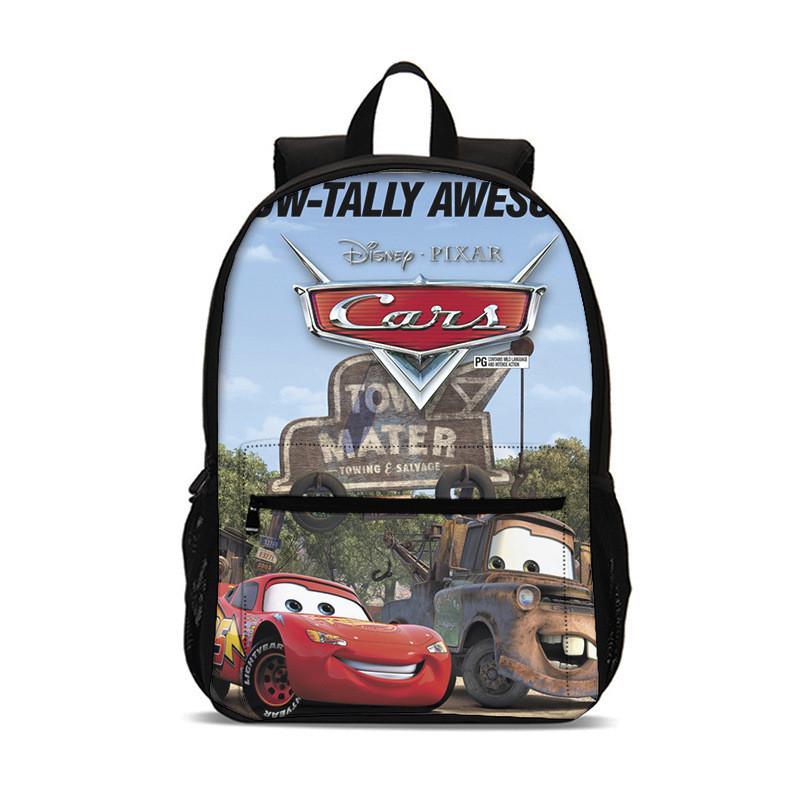 Cars Movies Cartoon Backpack For Kids With Nylon Material And Spacious Design