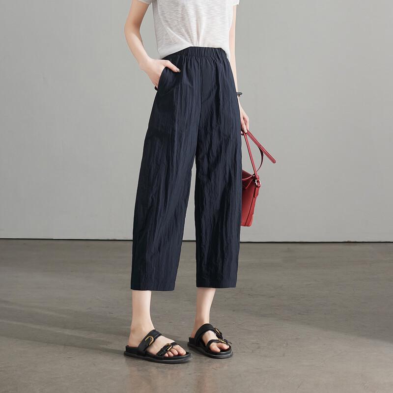 SOFSIL Women s Relaxed Fit Pleated Cropped Harem Pants 28
