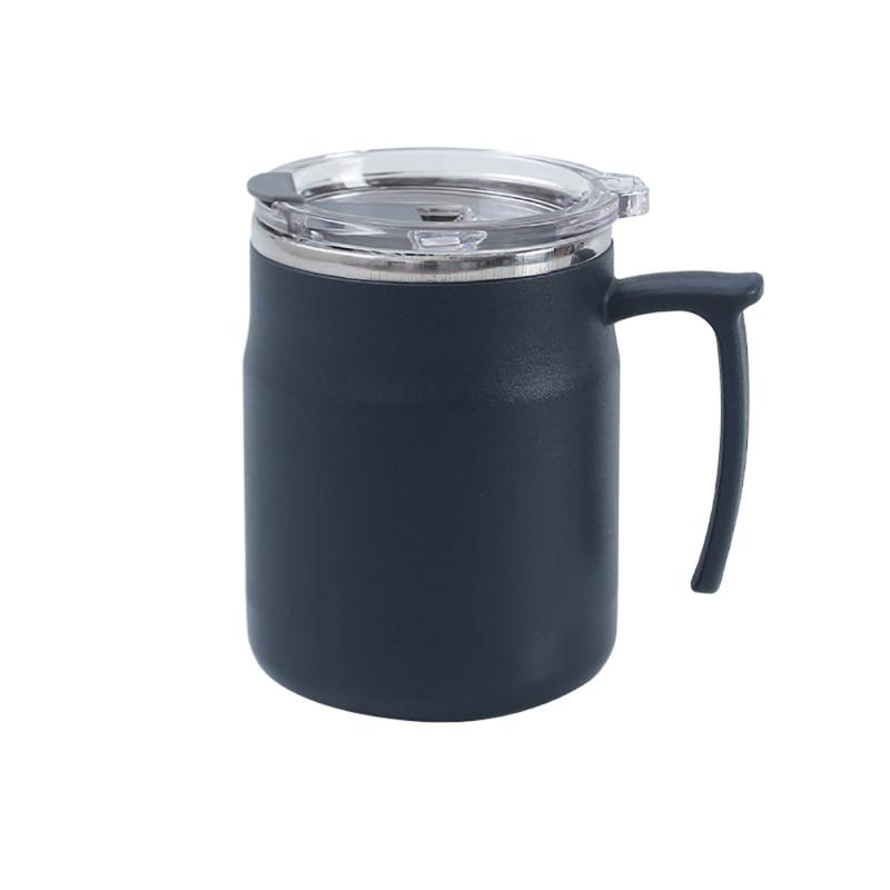 Travel Coffee Mug, Water Cups With Leak Proof Flip Cover, Handle, Double Layer Vacuum, Stainless