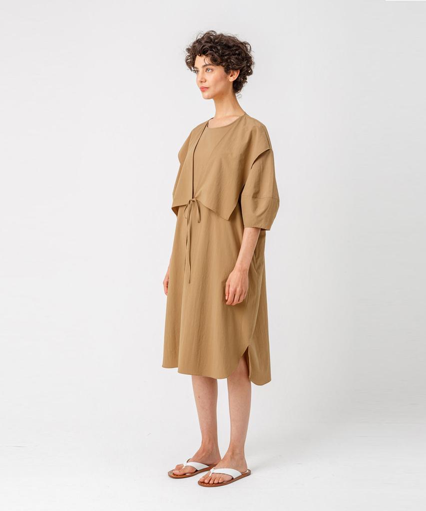Page Flap Point Dress_Brown