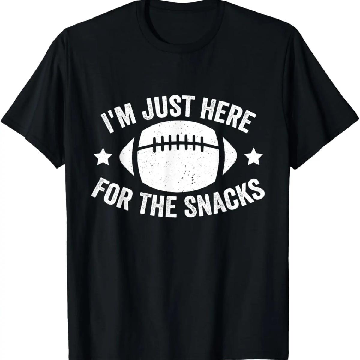 I m Just Here For The Snacks Funny Football For Women Men T-Shirt XXXXXL разноцветный