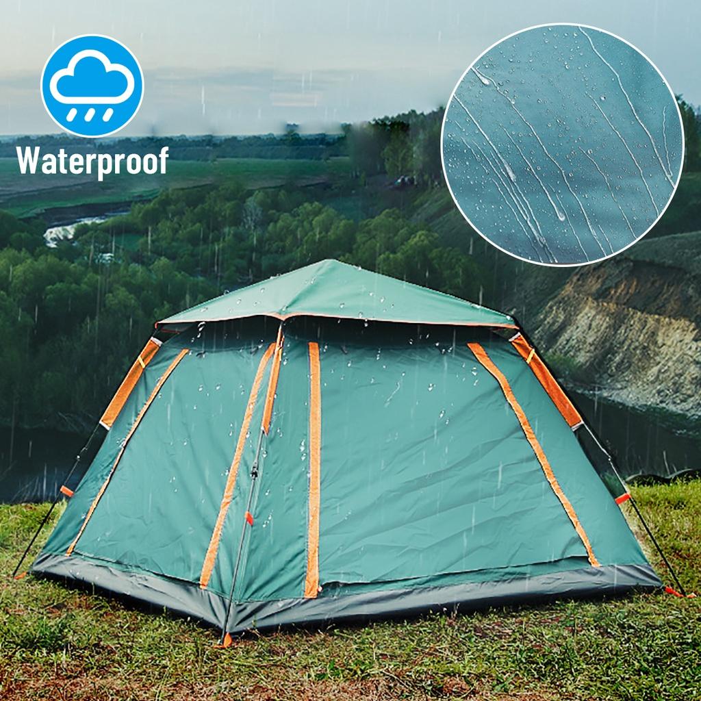 Blue/Green Outdoor Waterproof Automatic 5-8 Person Outdoor Camping Tent Four Doors Double Layer Tent New