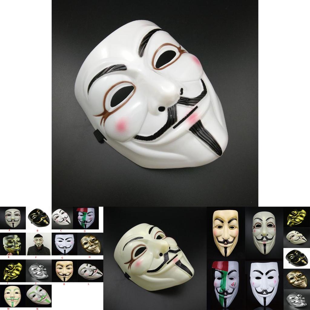 Fashion V For Vendetta Guy Fawkes Mask Anonymous Halloween Costumes Cosplay