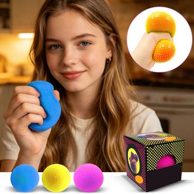Textured Stress Relief Ball with Squishy Design for Squeezing and Sensory Play Suitable for Adults and Children