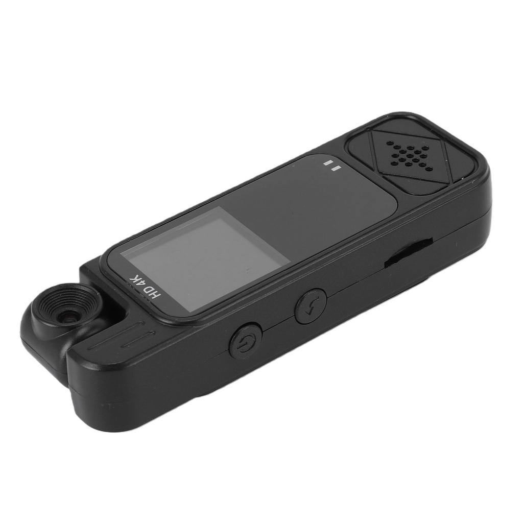 4K Body Worn Camera HD 1080P Portable Video Recorder Wearable Cam with 180 degrees  Rotatable Lens and Back Clip