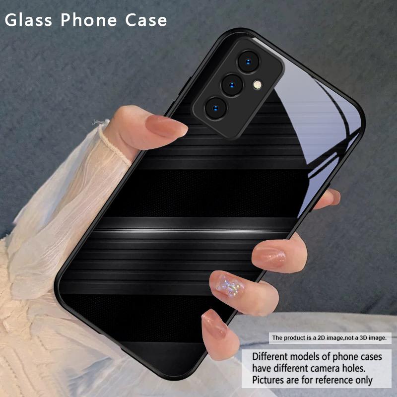 Dark geometric texture For Samsung Galaxy A20 A20s 21s A22 A23 A24 A25 A26 A42 A90 A50 A55 52s A56 A70 A71 72 glass phone case