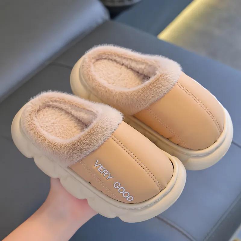 Children's Winter Padded Thickened Boys Girls Slippers Comfortable Leisure Indoor Home Shoes Warm Shoes