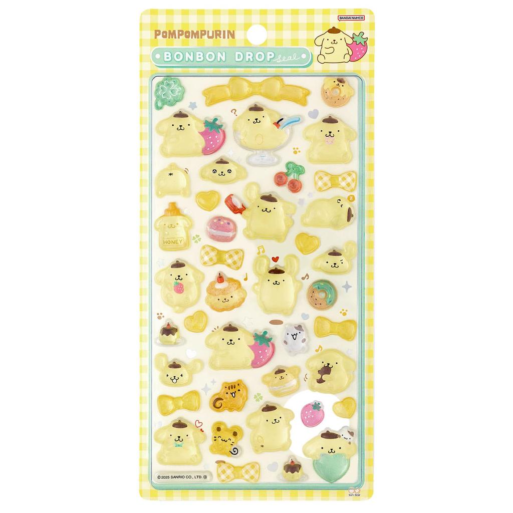 Sunstar Stationery Sanrio Character Bonbon Drop S8812144 Stickers, Stickers, Pompompurin,