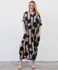 Summer Plus Size Loose Fit Vacation V-Neck Short Sleeve Maxi Dress Women Beach
