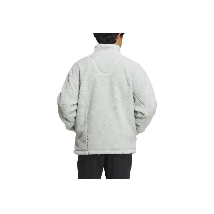 Adidas Sportswear Lounge Jacket With Solid Color Tag Unisex Jackets Silver-Grey IQ1367