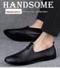 Men's Genuine Leather Lightweight Casual Driving Loafers - Comfortable Slip-on Business Shoes