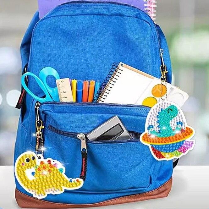 SHEFEITE Diamond Painting for Kids - 15pcs DIY Keychain Craft Kit - Ages 5+ Multicolor