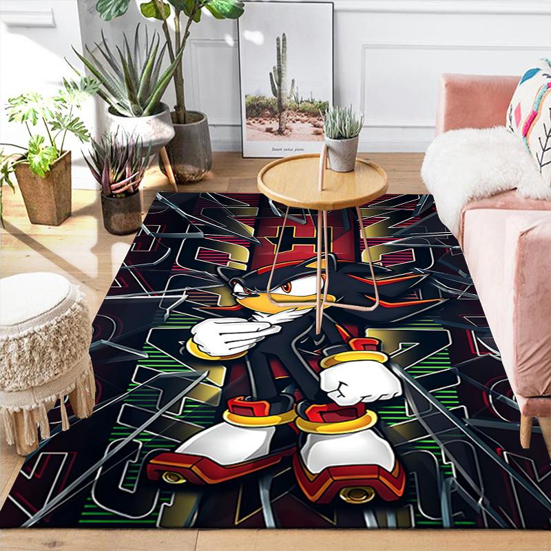 1Pc Shadow Hedgehog Artwork Rug, Office Carpet Indoor Outdoor Doormat, Non-Slip Soft, Living Room, Christmas Halloween Gift M92947