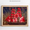 Diamond Embroidery Scenic Sailboat And Flower Mosaic DIY Diamond Painting Rhinestone