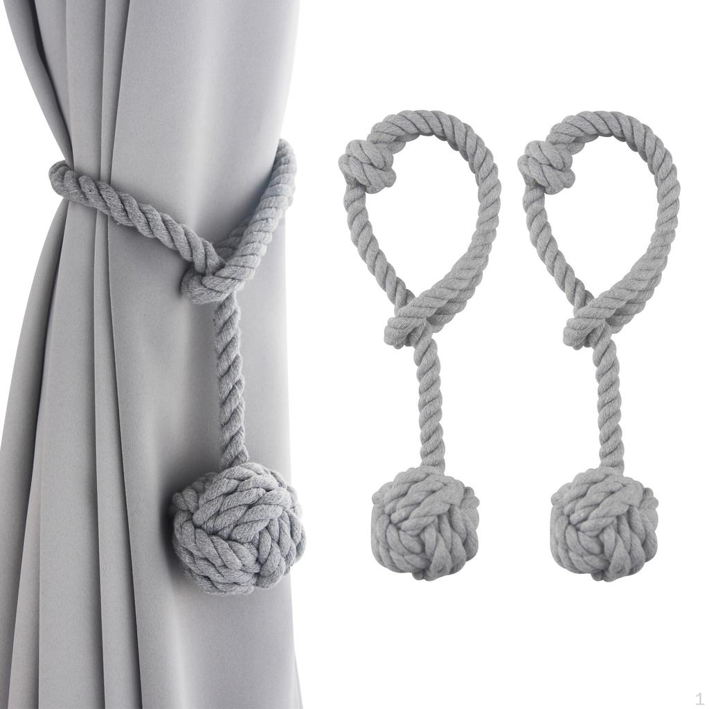 Rope Knitting Curtain Tiebacks Decorative Holdback Clip Buckle Window