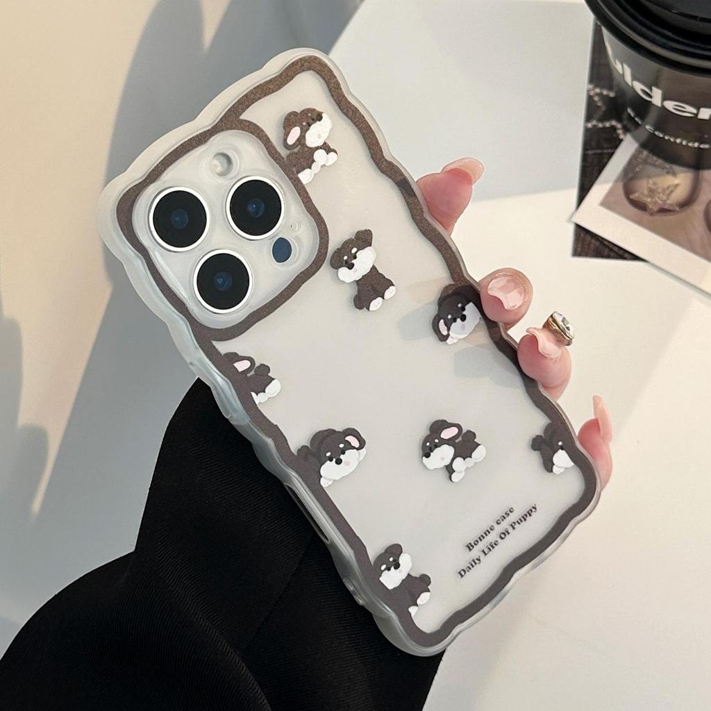 Spersonalizowane etui na telefon z kreskówkowym szczeniakiem dla telefonów Apple