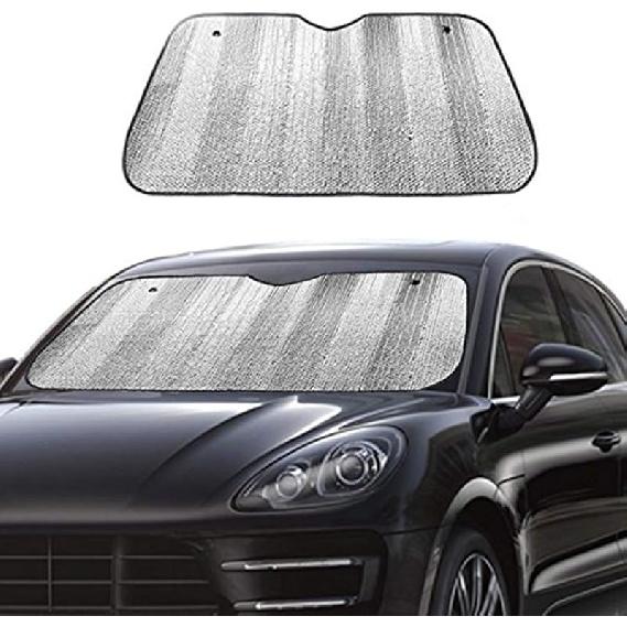 Windshield Sunshade Car Foldable UV Ray Reflector Auto Front Window Sun Shade Visor Shield Shade,Keeps Vehicle Cool - Blue (55" X 27.5")