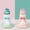 400ML Kids Water Bottle Cartoon Animal Thermos Mug Baby Duck Billed Straw 316 Stainless Steel Vacuum Flasks Thermos Bottle