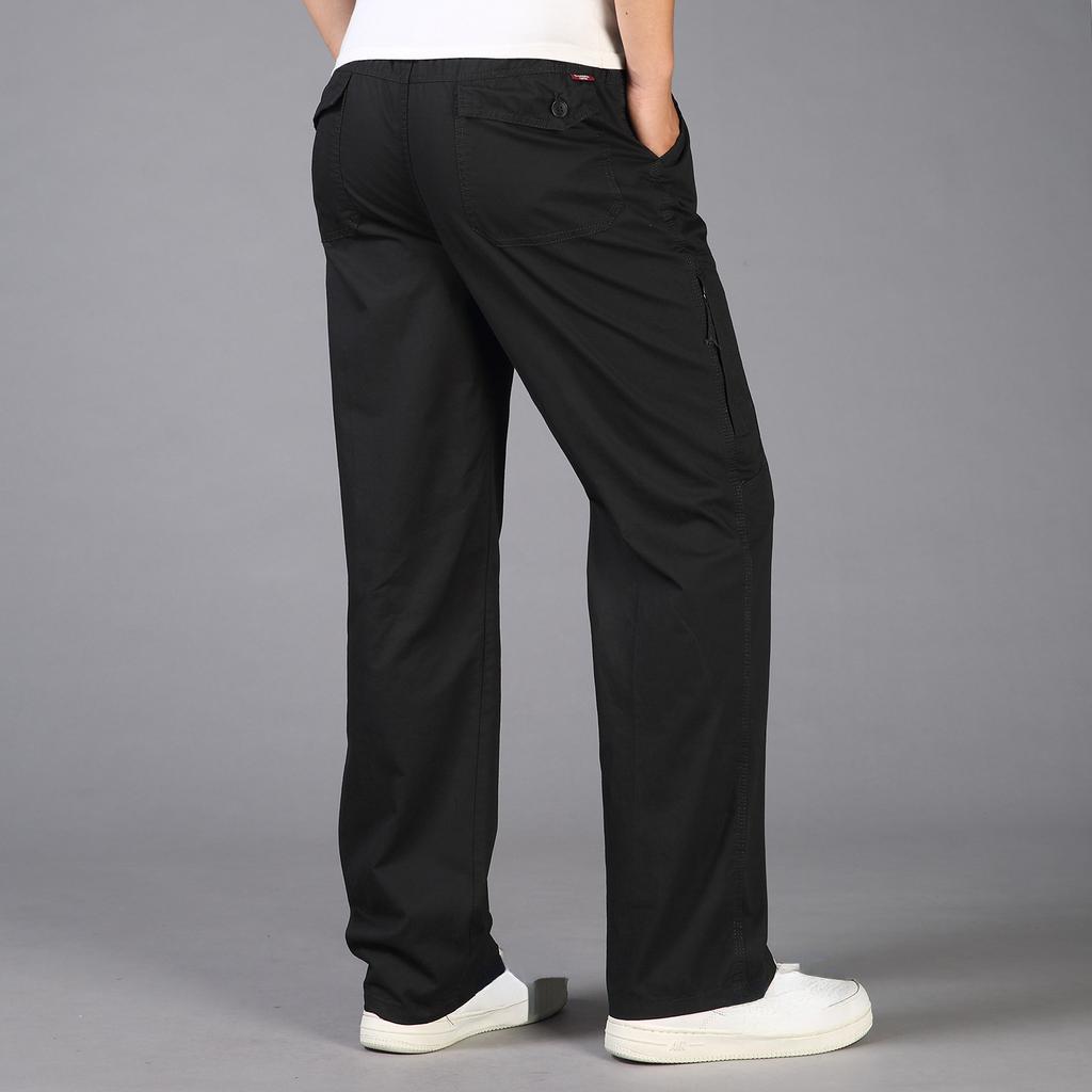 Modische Arbeitshose in Übergröße, Herren-Baumwollhose, gewaschene Hose, große Hose