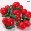 5PCS 3D Lifelike Fruit Miniature Resin Beads Fadeless Color for DIY Bracelet Necklace Jewelry Making Family Craft Activities