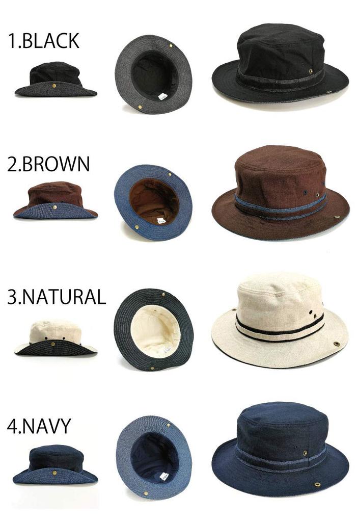 Basic Enchi Linen Denim Hat Linen Extra Large Regular Big Brown - Hat, Size, Size, Men's & Women's, Size,
