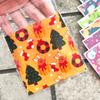 100PC Customizable Holiday Cookie Packaging with Snowflake Prints Christmas Cookie and Nougat Packaging Set 10x10+3cm