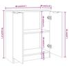 Sideboard, Eingangs-Sideboard, Eckschrank, 60x30x70 Cm