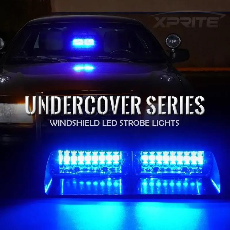 16 LED Windshield Dash Strobe Light Bar Car Truck Warning Flash Lamp Police Lights 12V Emergency Signal Lamp Flash Lighting