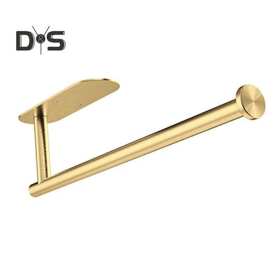 

Настенный держатель для бумажных полотенец, устойчивый к ржавчине, простая установка, самоклеящийся держатель для бумажных полотенец, органайзер для рулонной бумаги золотистый