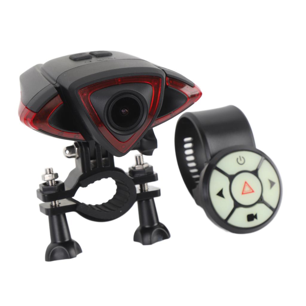 Cycling Camera with Tail Light 1080P Rear View Camera Recorder IPX5 Water Resistant 150 Degree Wide Angle EIS Anti
