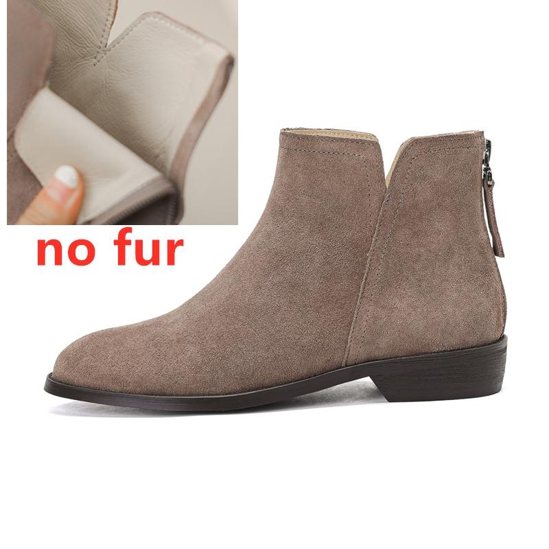 Fashion AIYUQI Women Ankle Boots 2025 New Women's Short Boots Genuine Leather Non-slip Large Size Thick Heel Female Boots